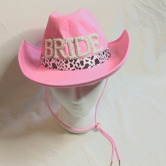 Accessories - 🚜🍒 Bride Pink Cowboy Hat